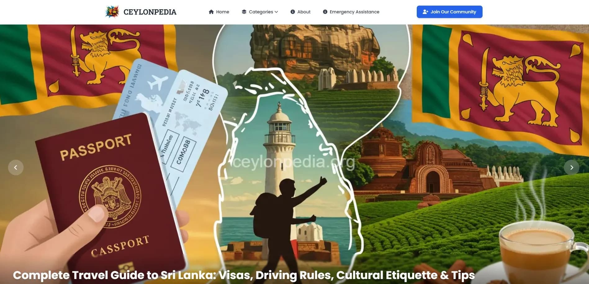 Screenshot of CeylonPedia project